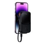 Baseus Power Bank Qpow Pro Digital Display Fast Charge 20000mAh 20W Iphone Lightning - Black Edition - Image 3