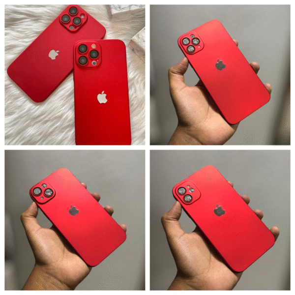 Ultra Slim Poly Carbonate Case With Camera Protector-Red