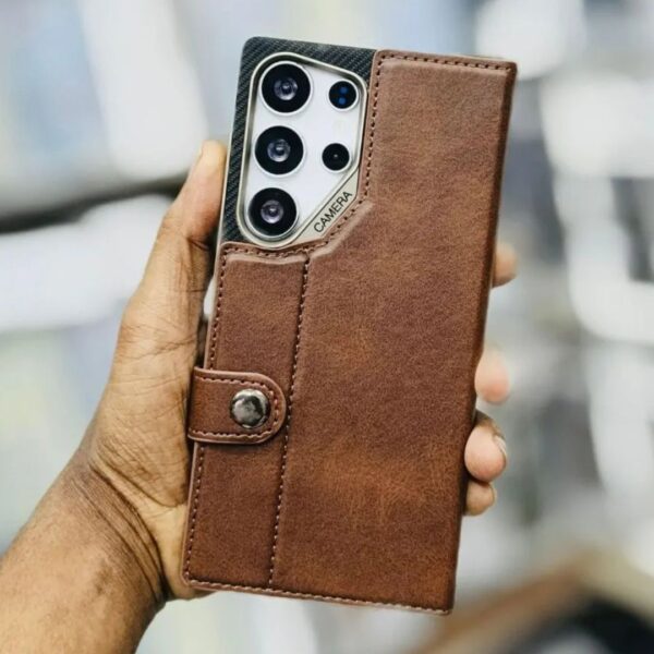 Genuine Attach Wallet Leather Case for- Samsung