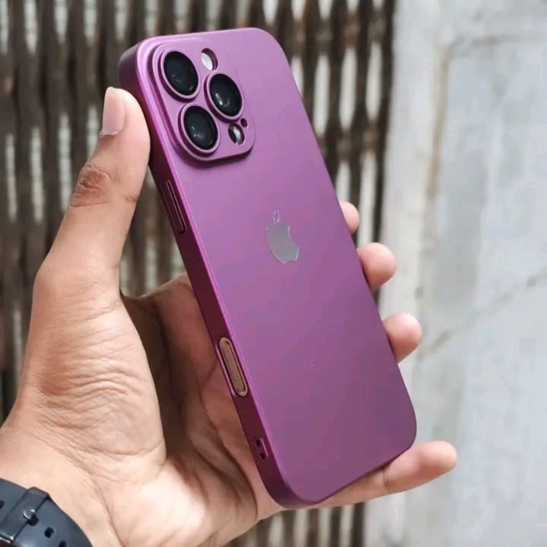 Ultra Slim Poly Carbonate PC Case for iPhone With Camera Protector- Purple - Image 2