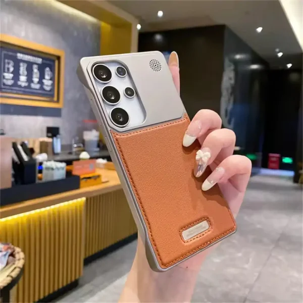 Premium poly carbonate Leather Case with Aroma Perfume Cover