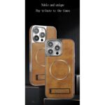 Jinduka Premium PU Leather Magsafe Supported Kickstand Case For-iPhone