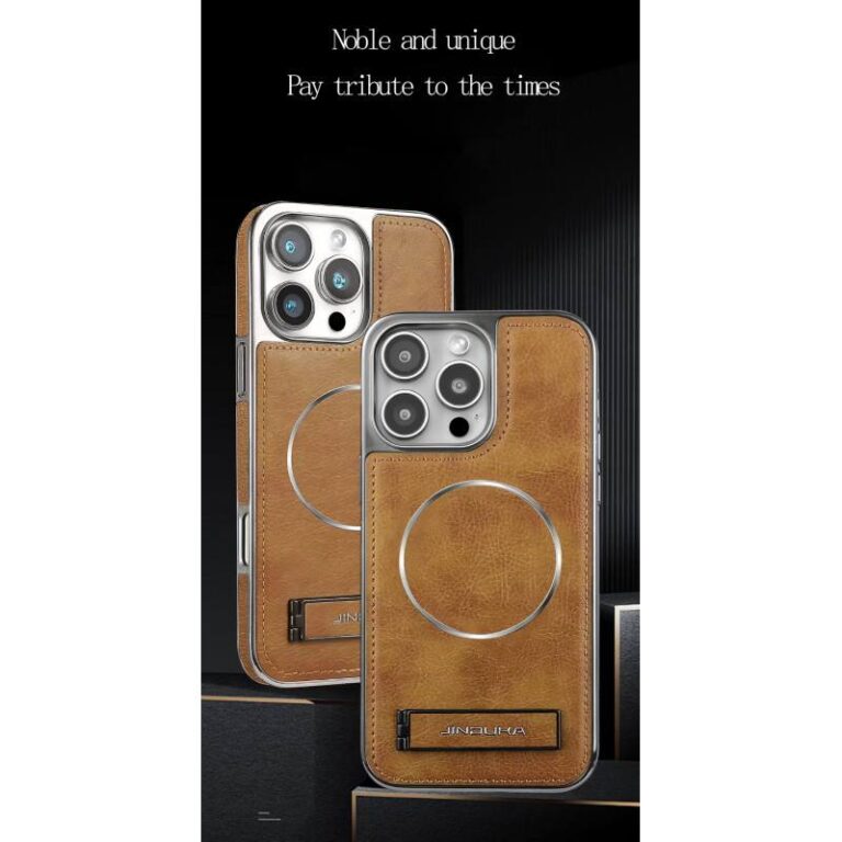 Jinduka Premium PU Leather Magsafe Supported Kickstand Case For-iPhone