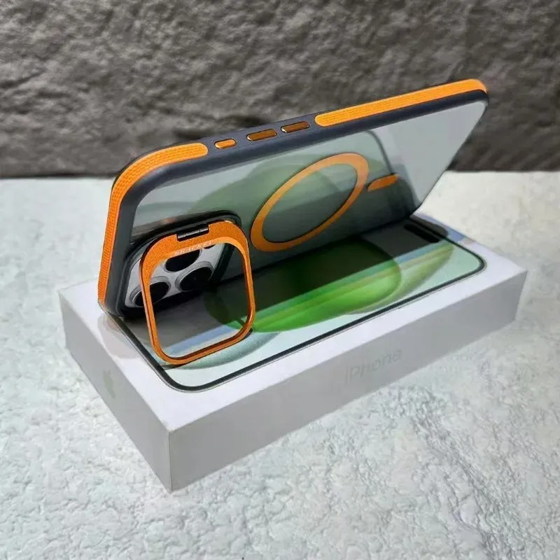 New Smooky Camera Bracket Stand Metal Case for- iPhone