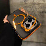 New Smooky Camera Bracket Stand Metal Case for- iPhone - Image 3