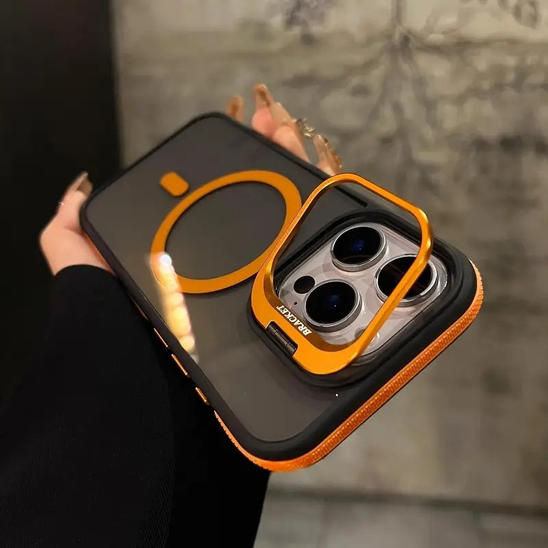 New Smooky Camera Bracket Stand Metal Case for- iPhone - Image 3