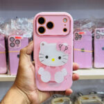 Trendy Mirror Hellokitty Case WIth Pop-socket For iphone